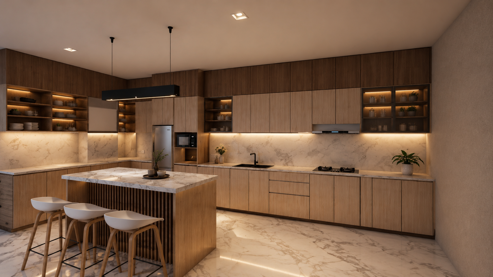 Modern Kitchen by ZAZZ Interiors in Horana