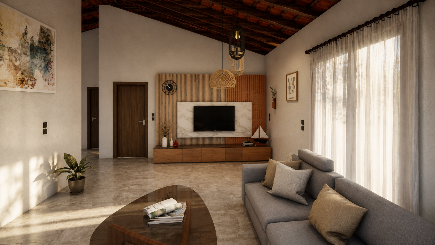 Minimalism Villa interior by ZAZZ Interiors in Kiri Ella